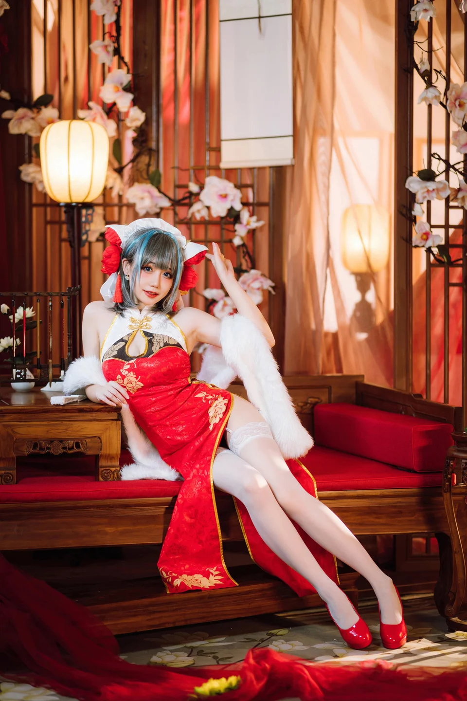 焖焖碳 - 碧蓝航线·柴郡旗袍 [29P-186MB] tg@simisebaisi 【丝足阁】004.webp